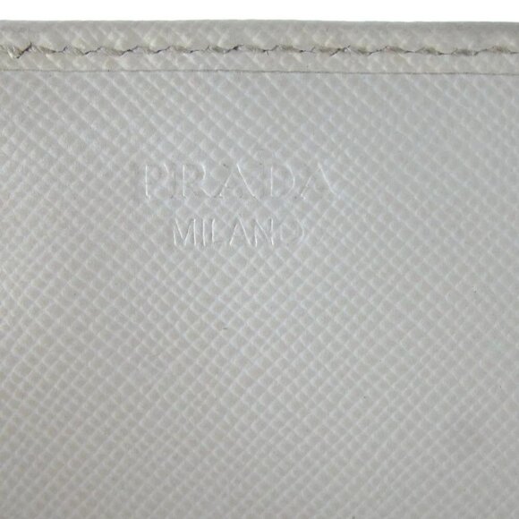 840136AM (C1) Prada Wallet Long Ivory Leather - Picture 11 of 12
